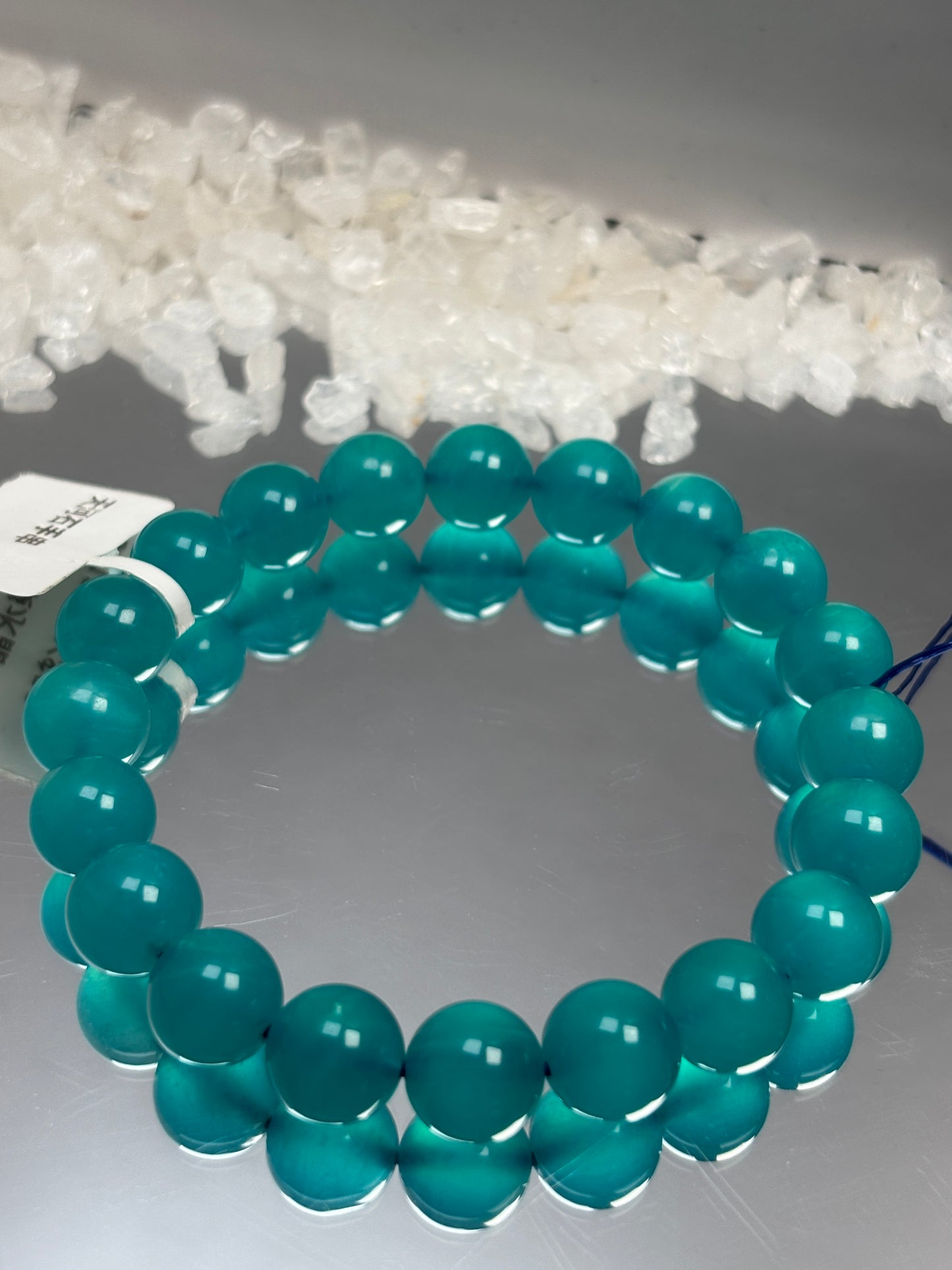 Fluorescent Amazonite 9mm