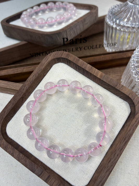 Pink crystal bracelet 12mm