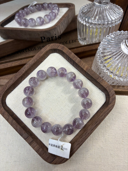 Purple rabbit hair/half basin purple ghost bracelet 13mm