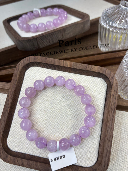 Brushed purple kunzite 11mm