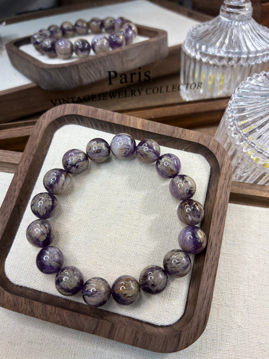 Purple Ghost Feather Amethyst 13mm
