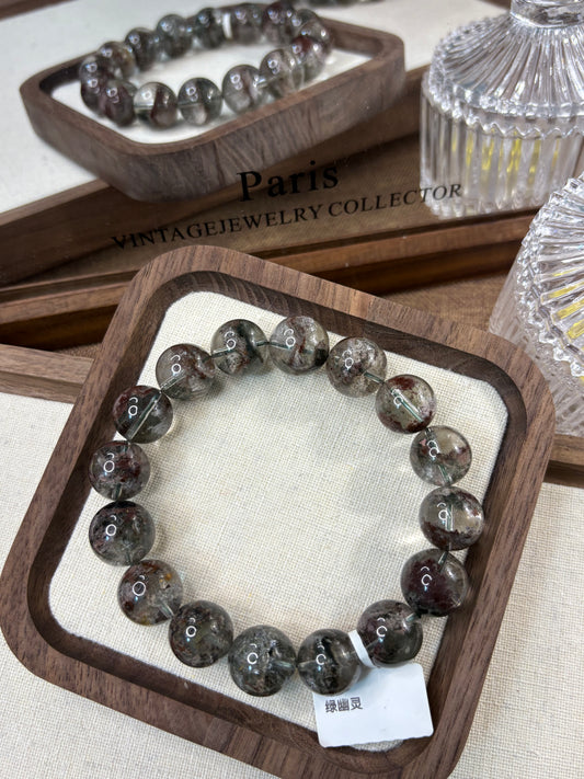 Half basin green ghost bracelet 14mm