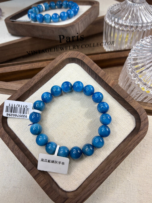 Blue phosphorus bracelet 10mm